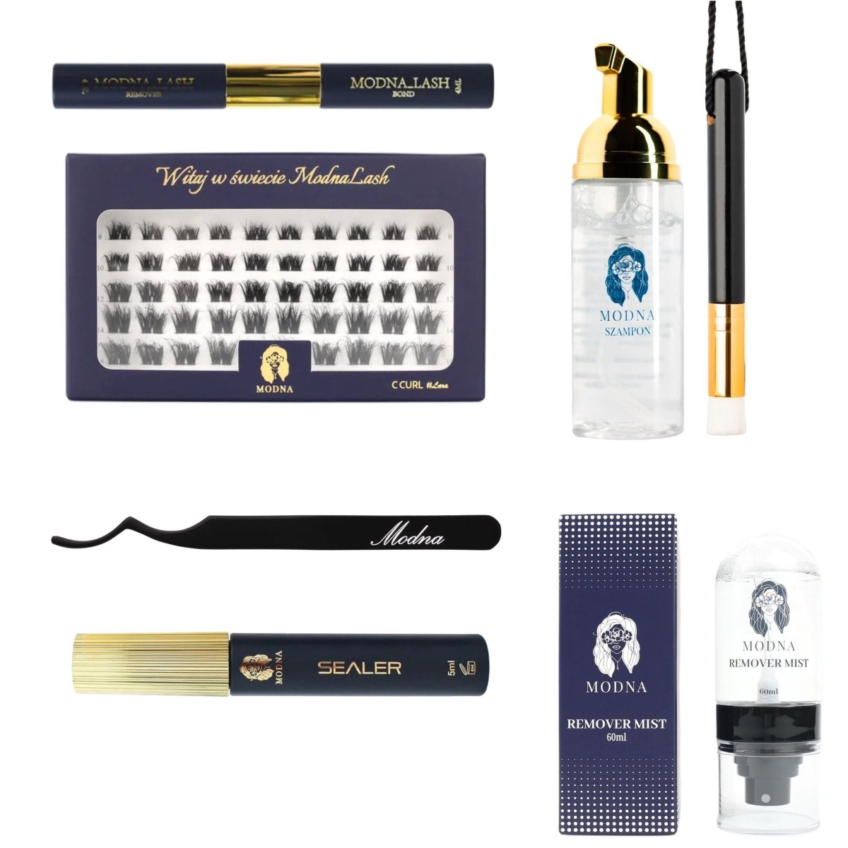 Lara 50 Kępek Premium Starter Kit - Modna Lash